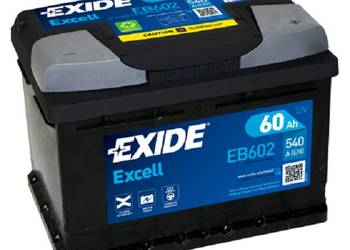 Akumulator 60Ah 540A Exide Excell EB602 EN PRAWY PLUS DARMOWY DOWÓZ