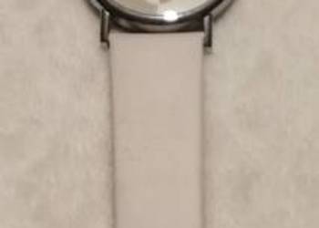 Zegarek damski, biały, srebrny, bez cyfr, 39mm (23,5cm)