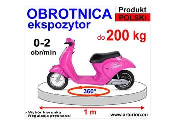 Obrotnica - Ekspozytor - napęd reklamy -podest do 200 kg, 1 m, sterowanie Obrotnica - Ekspozytor - napęd reklamy -podest do 200 kg, 1 m, sterowanie