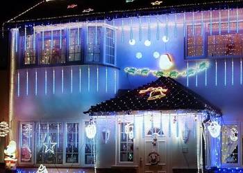 Oświetlenie świąteczne choinkowe ozdobne 240LED Meteoryt Sople 7V 50cm