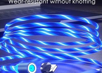 Świecący kabel MAGNETYCZNY USB 4w1 HIT