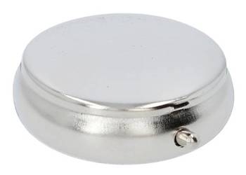 Srebrna Kieszonkowa Popielniczka Mała Mobilna Okrągła Metalowa 5 x 1,5 cm