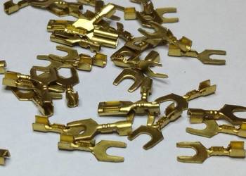 Końcówka widełki nowa do przewodu pod śrubkę 3mm _stara Polska produkcja