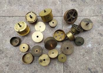 Zestaw 20szt bębny mechanizmów starych zegarów dla zegarmistrza Zestaw 20szt bębny mechanizmów starych zegarów dla zegarmistrza