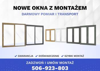 NOWE OKNA Z MONTAŻEM – Darmowy Pomiar i Transport!
