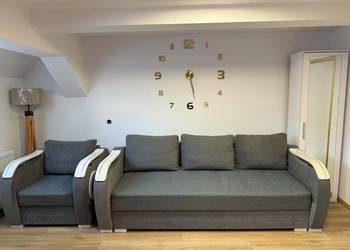 Zestaw Kanapa 225x100 Rozkładana wraz z Fotelem 90x85