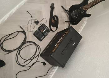 Zestaw Ibanez S470 + Marshall MG30 GFX Gold + NUX MG-101 multiefekt