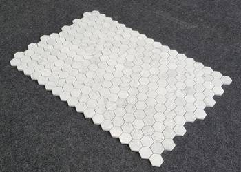MOZAIKA MARMUROWA BIANCO CARRARA HEXAGON POLEROWANA