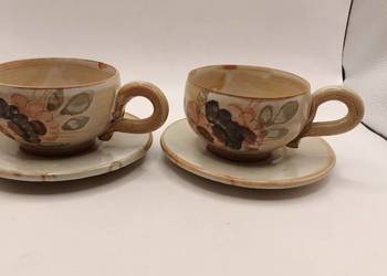 Filiżanka ze spodkiem dwa razy rustykalny styl Francja