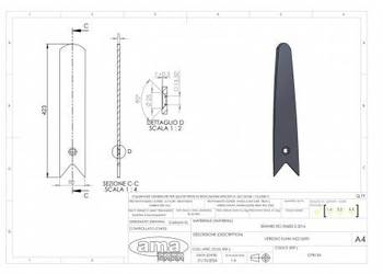 Osłona grządzieli KUHN, lewa H2212690 CP8134