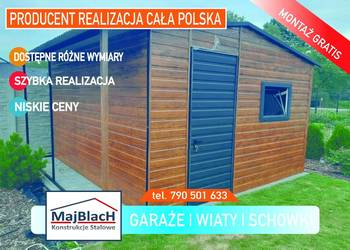 Garaż Blaszany do ogrodu - Wiata |Schowek na Narzędzia | - Maj-Blach
