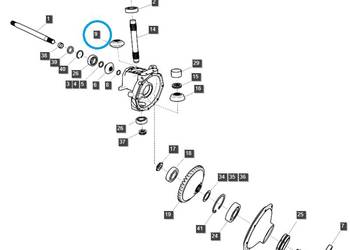 Koło zębate, zębatka stożkowa / TRG400 / LS Tractor 40036073