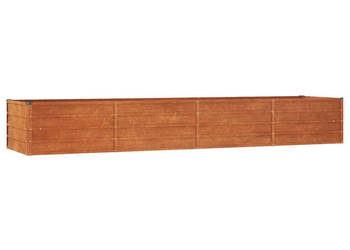 Podwyższona donica rdzawa 320x80x45 cm stal kortenowska WM-151962