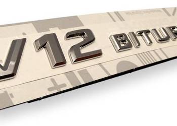 MERCEDES CL W216 SL R230 W221 Emblemat blotnika przod V12BITURBO ORYGINAL