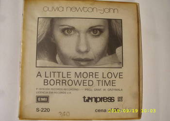 K.  OLIVIA NEVTON--A LITTLE MORE ; singiel winyl.