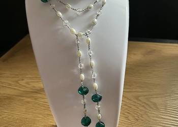 Ręcznie robiony na szydełku naszyjnik