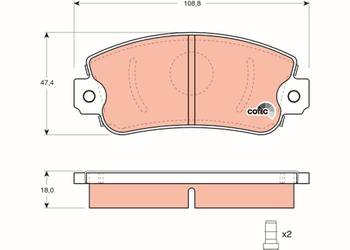 Klocki hamulcowe LPR 05P007 / GDB 297