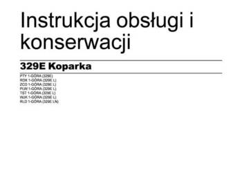 CATERPILLAR 329E Instrukcja obsługi DTR gąsienica