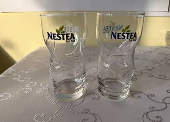 Szklanki Nestea Ice Tea 300 ml Oryginalne Logo Vintage Retro Komplet 2 szt