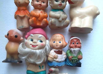 Gumowe,w większości (90%)piszczące zabawki PRL-u. Cena za sztukę do wyboru