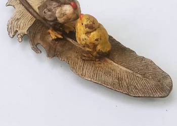 Franz Bergmann Brąz Rzeźba, Ptaszki na Piórze