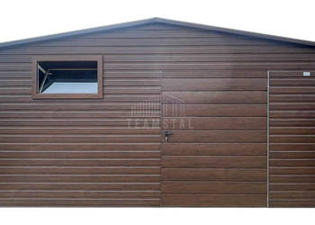 Domek ogrodowy 5,5x4,5 m drzwi okno rynny TS1298