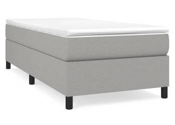 Rama łóżka bez materaca jasnoszara obita tkaniną 100x200 cm WM-3120838