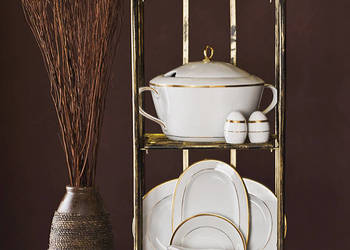 Serwis obiadowy porcelanowy Eos / Juno 12 osób - Wałbrzych