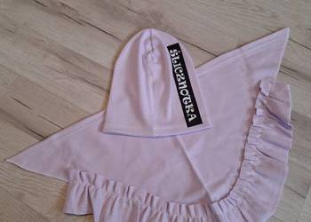 Czapka Wiosenna dla Dziewczynki Ślicznotka + chusta