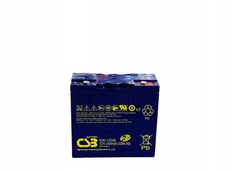 Akumulator CSB EVH 12240 AGM 12V 24Ah P+