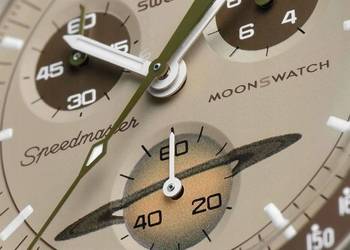 Omega x Swatch MoonSwatch Mission to Saturn SO33T100, 42mm komplet jak nowy