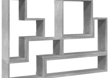 Półka ścienna szarość betonu 96x12x64 cm WM-840803