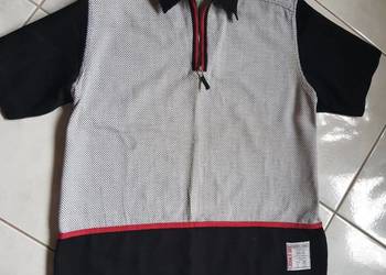 XL męska koszula polo rozsuwana  duża szeroka bawełniana
