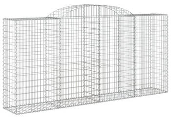 Kosze gabionowe 4 szt 300x50x140/160 cm galwanizowane żelazo WM-3146739