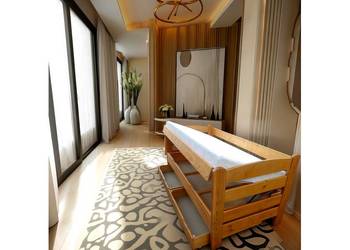 Łóżko ARENA- wysokie z otwieranym pojemnikiem i szufladami