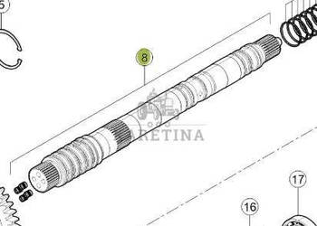 Claas Axion 870 Wałek Przekładni Skrzyni Biegów 0011708640 00 1170 864 0