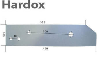 Płoza krótka HARDOX 063606/L części do pługa KVERNELAND