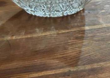 Kryształowa podłużna misa w kształcie łodeczki