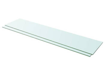 Półki 2 szt. szklany przezroczysty panel 110 x 25 cm WM-3051590
