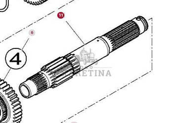 Massey Ferguson 5410 Wał Pośredni Skrzyni Biegów CZĘŚCI 4304217M3