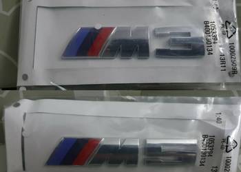 NOWY emblemat M3 | M5 srebrny przyklejany znaczek