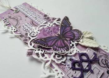 Zakładka zakładki do książki handmade ręcznie robiona fiolet