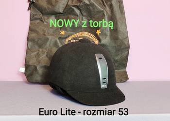 NOWY kask jeździecki EuroLite - rozmiar 53 - certyfikowany, z workiem