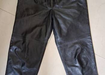 Skórzane spodnie vintage wysoki stan skóra 42 XL
