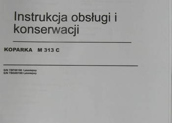 dtr instrukcja obsługi koparka caterpillar m313c i inne