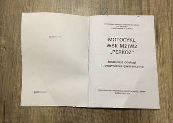 Instrukcja motycykla WSK 175 Perkoz
