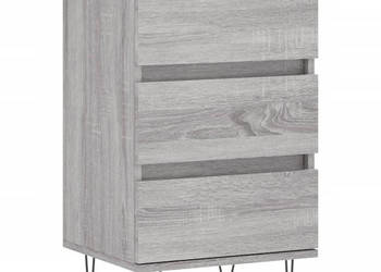 Komoda szary dąb sonoma 40x35x70 cm materiał drewnopochodny WM-831098