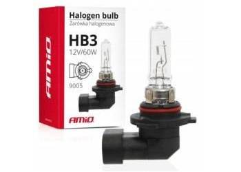 Żarówka halogenowa HB3 12V 65W 9005 AMIO 1szt. E8 homologacja