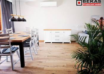 Śliczna Biała Komoda LOFT Blat Drewniany Naturalny Dąb Lakier Bekas