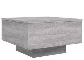Stolik kawowy z LED szary dąb sonoma 55x55x31 cm WM-836579